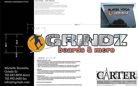 Skate Shop Sign -- I designed the Logo & Sign