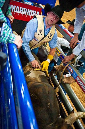 CBR World Championship rider in the chute